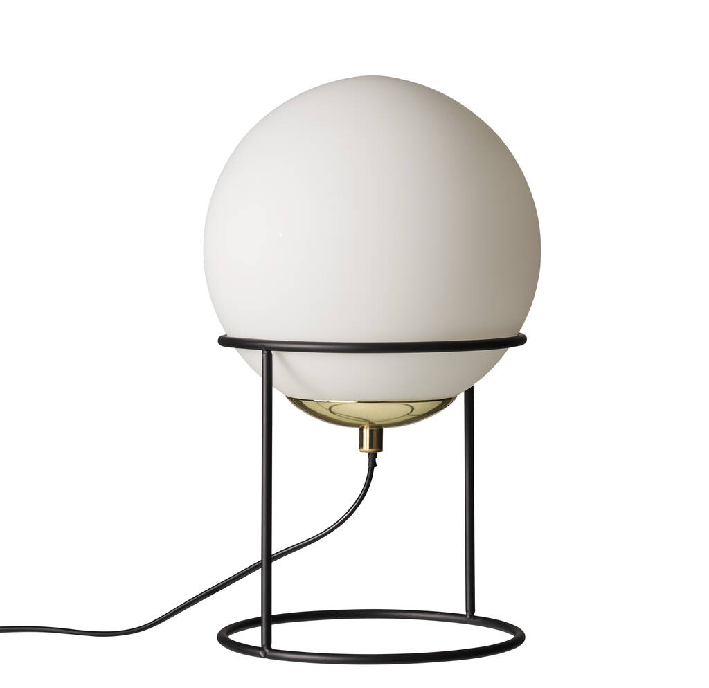 Sphere Table Lamp With Black Base By Lime Lace | notonthehighstreet.com