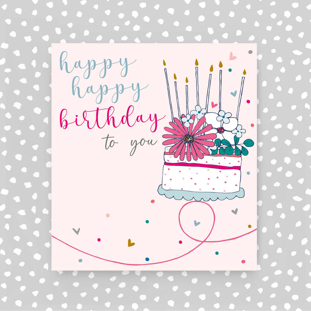 Happy Happy Birthday Card Cake By Molly Mae®