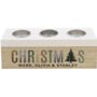 Personalised Wooden Triple Tea Light Christmas Box, thumbnail 3 of 4