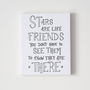 'Stars Are Like Friends' Glow In The Dark Star Canvas, thumbnail 4 of 6