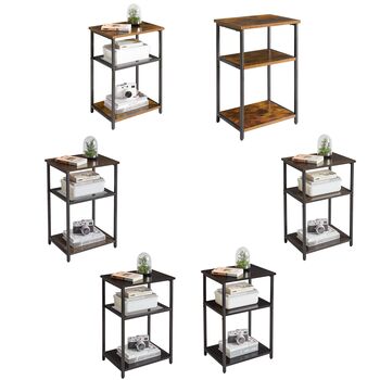 Three Tier Side End Table Nightstand Storage Shelves, 11 of 12