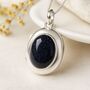 Personalised Sterling Silver Twinkling Blue Goldstone Locket, thumbnail 2 of 12