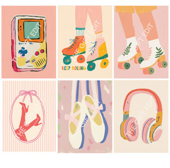 Set Of Six Hobbies Themed Print Bundle, 5 of 5