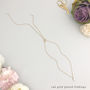 Pearl Back Drop Necklace Lariat For Wedding, thumbnail 3 of 12