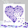 Daughter Purple Heart Butterflies Birthday Card, Not 3D, thumbnail 1 of 12