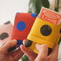 Bright Polka Dots Leather Playing Card Case With Cards, thumbnail 1 of 5