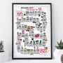 50th Birthday Personalised Print ‘Road To 50’, thumbnail 10 of 11