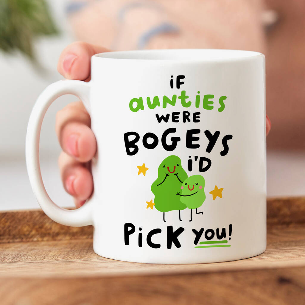 Personalised Mug 'If Aunties Were Bogeys', 1 of 3
