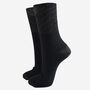 Women's Glitter Socks Folding Cuff Black Rainbow Sparkle, thumbnail 2 of 5