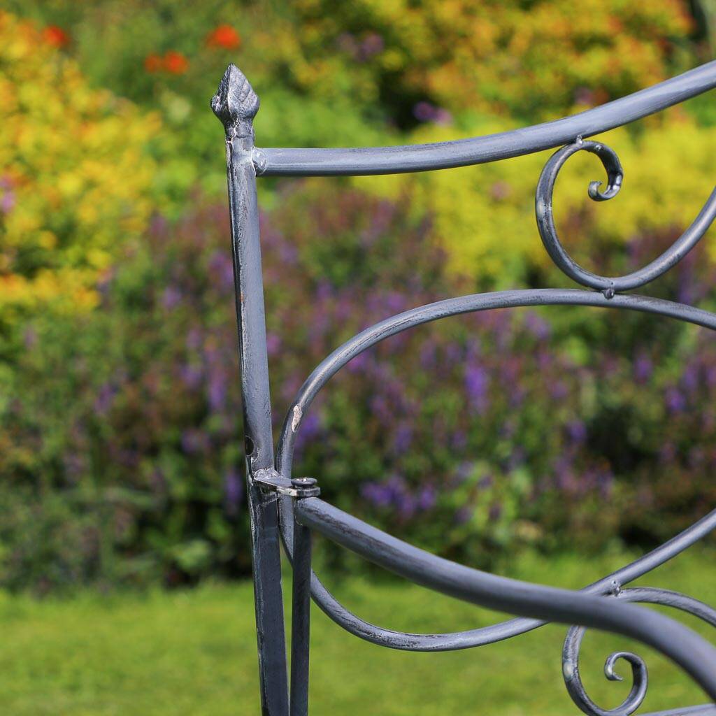 Bamburgh Traditional Scrolled Grey Garden Bench By Dibor