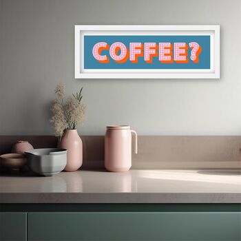 Panoramic Framed Coffee Print, 4 of 12