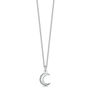 Solid Sterling Silver Moon Necklace, thumbnail 3 of 5
