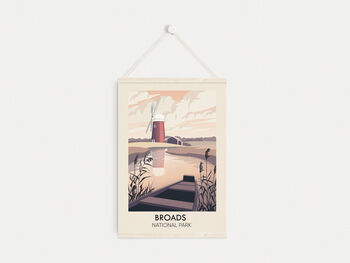 Broads National Park Travel Poster Art Print, 6 of 8