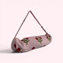 Yoga Mat Bag | Pink Stripe And Flower Print, thumbnail 2 of 6