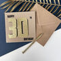 30th Black And Gold Birthday Card, thumbnail 1 of 5