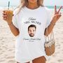 Custom Groom Face Bridal Party T Shirt, thumbnail 1 of 5