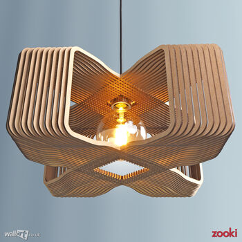 Zooki 17 'Xenu' Wooden Pendant Light, 2 of 10
