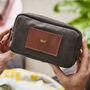 Personalised Leather And Canvas Travel Wash Bag, thumbnail 6 of 7