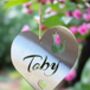 Personalised Cat Outline Love Heart Garden Sign, thumbnail 1 of 2