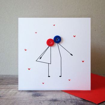 kissing couple card by mrs l cards | notonthehighstreet.com