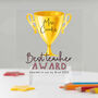 Personalised Best Teacher Award Acrylic Plaque, thumbnail 1 of 2