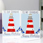 Personalised Lighthouse Family Birthday Card, thumbnail 8 of 9