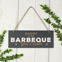 Personalised Barbeque Grill Master Slate Hanging Sign, thumbnail 1 of 5