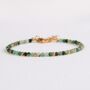 Skinny Emerald Beaded Bracelet, thumbnail 1 of 8