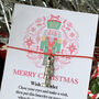 Wish Bracelet With Nutcracker Charm. Merry Christmas Message, thumbnail 5 of 5