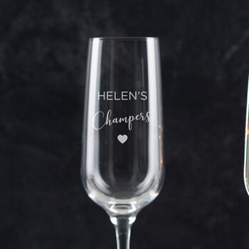 Personalised Engraved Champagne Flute Gift For Girlfriend, 2 of 5