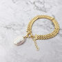 18ct Gold Plated Chunky Baroque Pearl Bracelet, thumbnail 1 of 3