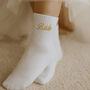 Embroidered Bride Crew Socks, thumbnail 2 of 3