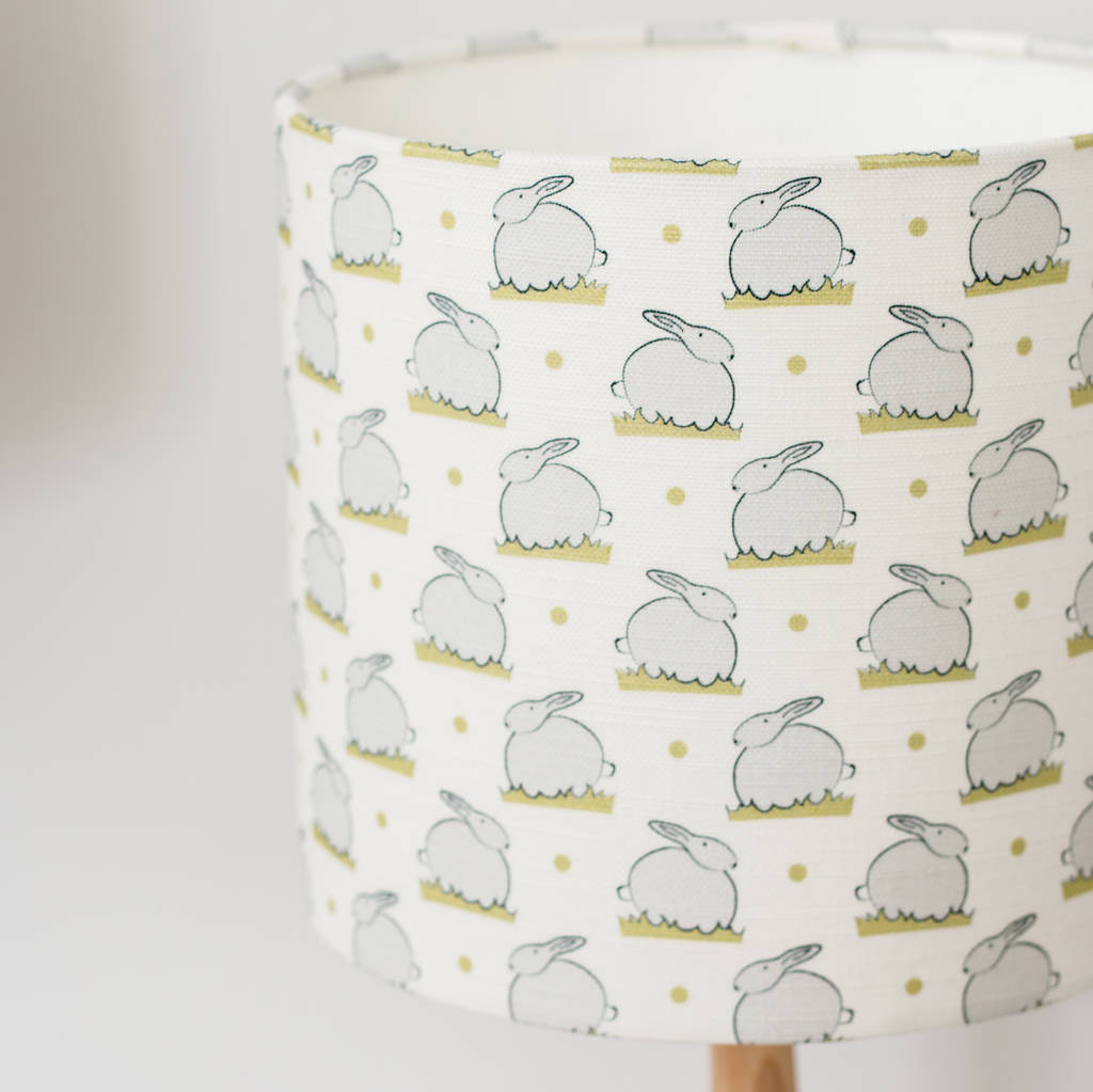 Bunny Linen Nursery Lampshade By Elm Tree Studio Bunny Linen Nursery Lampshade