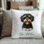 Personalised Black And Tan Jackapoo Hearts Cushion Cover Gift, thumbnail 2 of 2