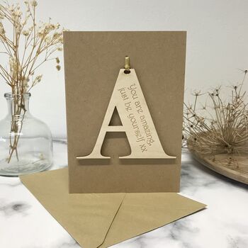 Personalised Initial Letter Good Luck Card, 3 of 12