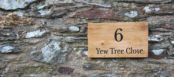 Personalised Oak House Plaque | Home Address Sign| 24cm High, 5 of 9