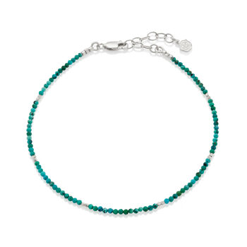 Turquoise And Silver Or Gold Anklet, 2 of 5