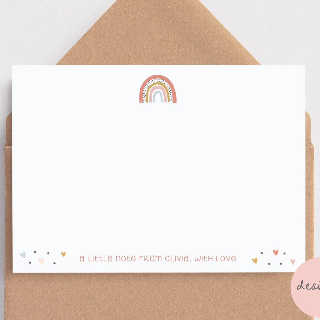 Pastel Rainbow Note Cards With Recycled Envelopes, 1 of 7