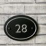 Engraved Oval Slate House Number. Choice Of Font, thumbnail 6 of 6