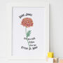 Birth Flower Personalised New Baby Print Gift, thumbnail 1 of 4