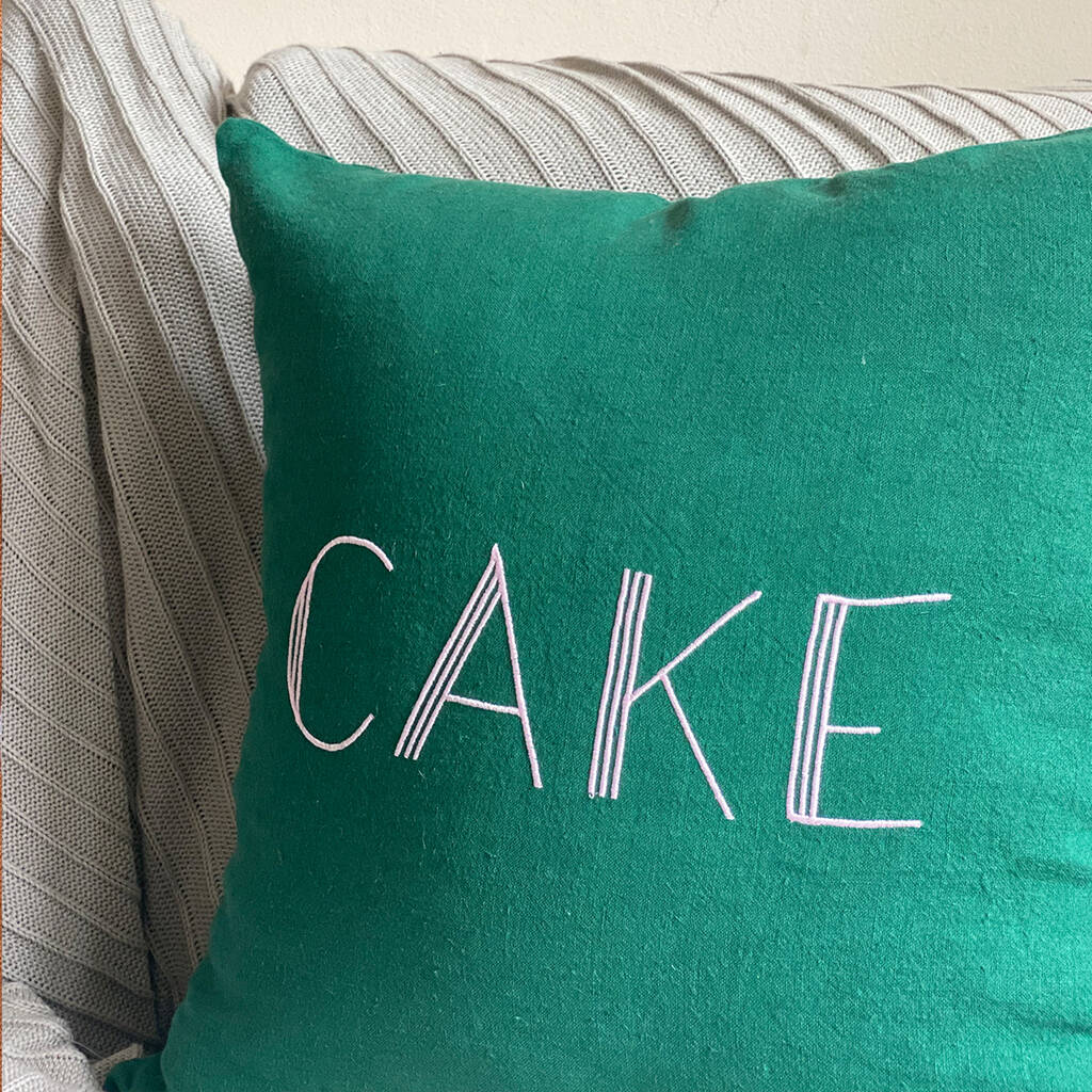 Pair Of Personalised Embroidery Cushions By Elley Home