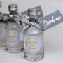 Personalised Silver Grey Miniature Gin Wedding Favours, thumbnail 1 of 3