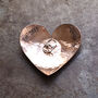 7th Anniversary Gift, Copper Heart Dish, thumbnail 3 of 9