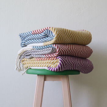 Handwoven Cotton Sofa Throw Blanket, 3 of 12