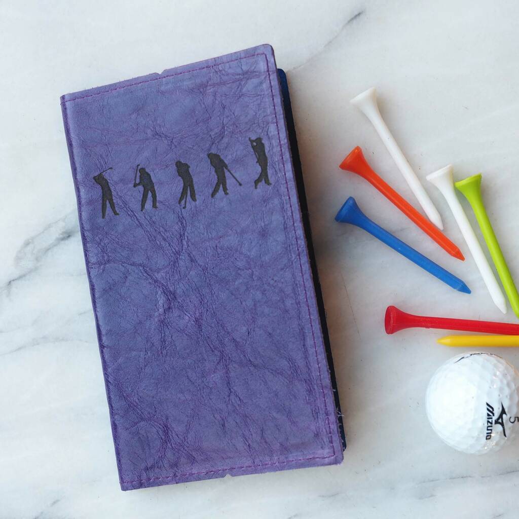 Womens Personalised Leather Golf Scorecard Holder By Stabo