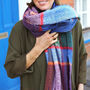 Multi Colour Tartan Check Winter Scarf, thumbnail 1 of 4