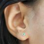 Sterling Silver Birthstone Stud Earrings, thumbnail 4 of 12