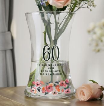 Personalised Floral Big Age Vase, 2 of 4
