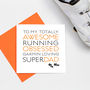 Running Obsessed Dad Father's Day Fitness Card, thumbnail 1 of 3