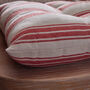 Cranberry Red Striped Seat Pads, thumbnail 5 of 6